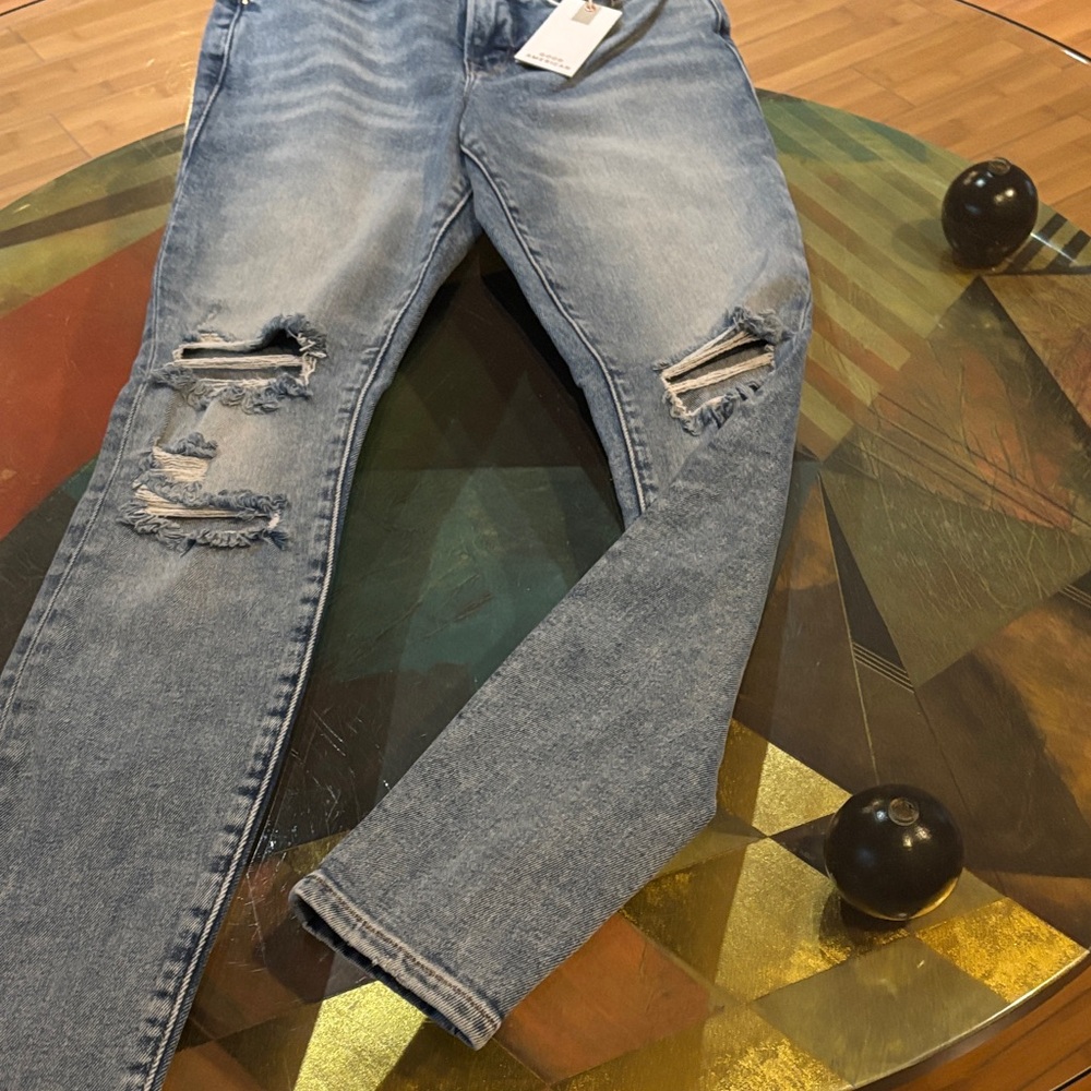 Good American Light Blue Distressed Skinny Jeans - Picture 3 of 5